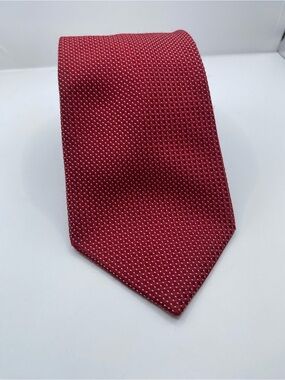 Nordstrom Red Tie with White Microdots